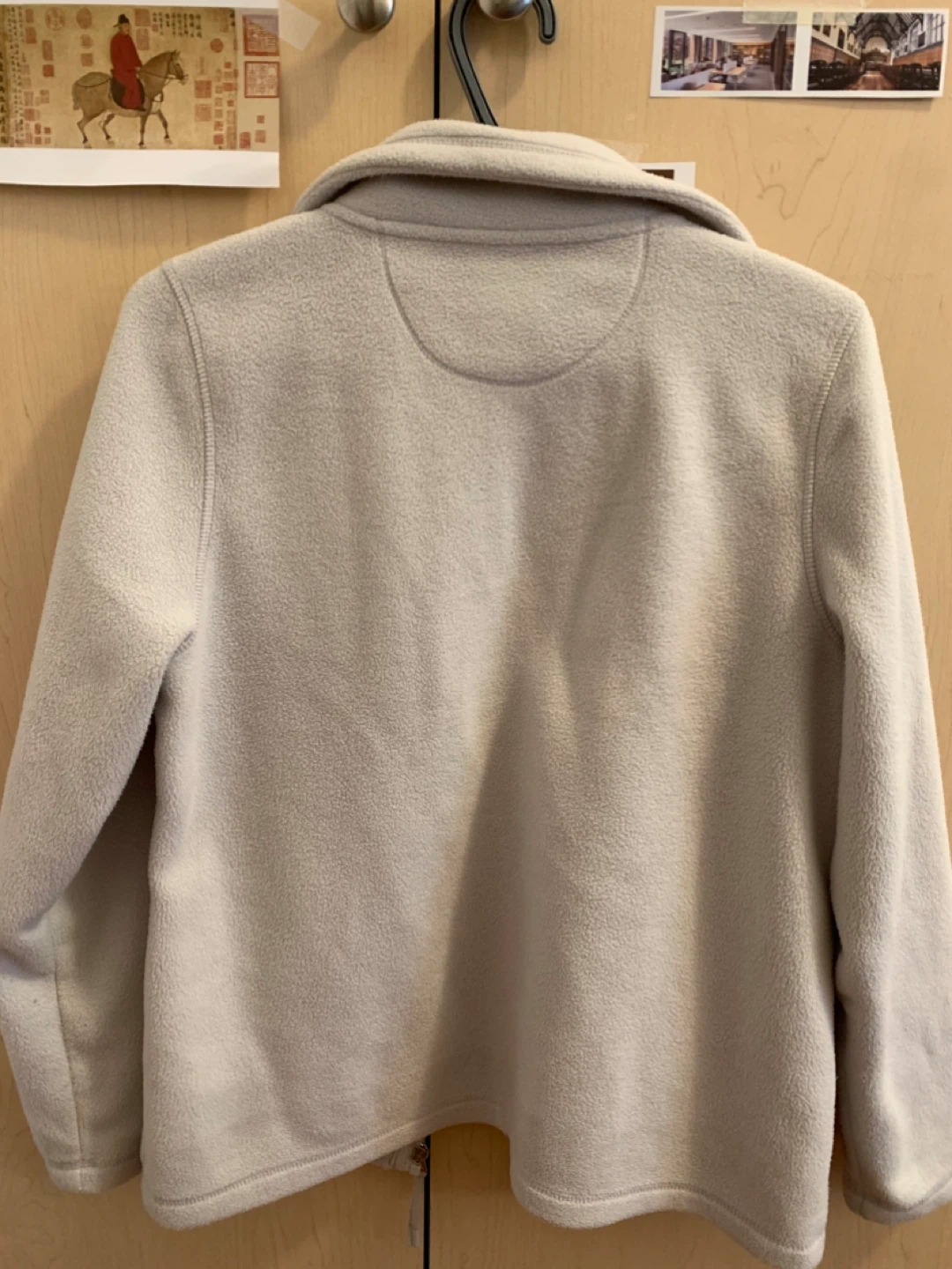 Size M Sport Cream Fleece Zip-Up Jacket Lightweight Warm Layer - photo 3
