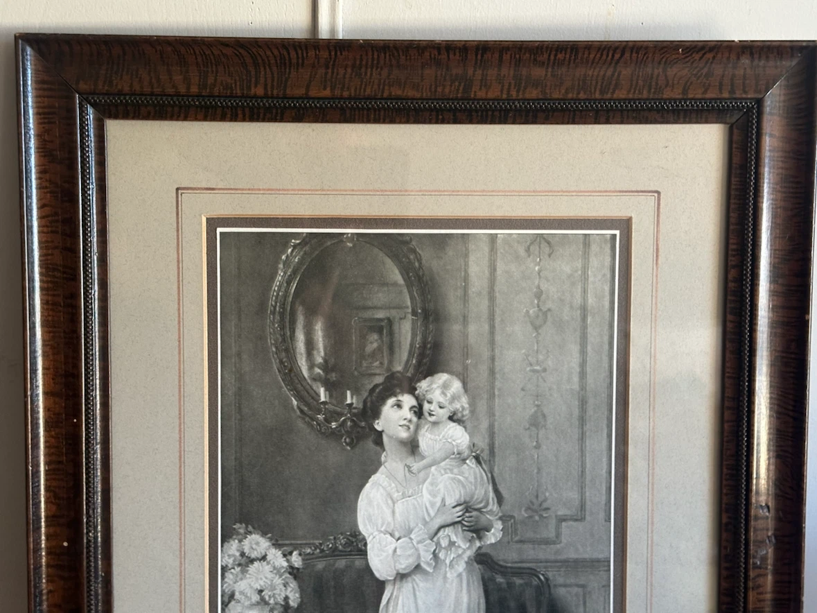 Antique Maude Goodman "Papa's Portrait" Print - photo 2
