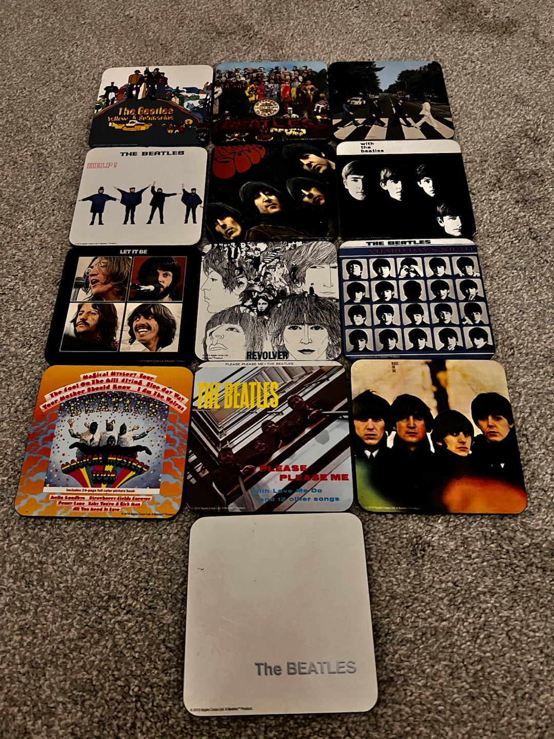 Beatles Cork Coaster Set (13) Abbey Road Sgt Pepper