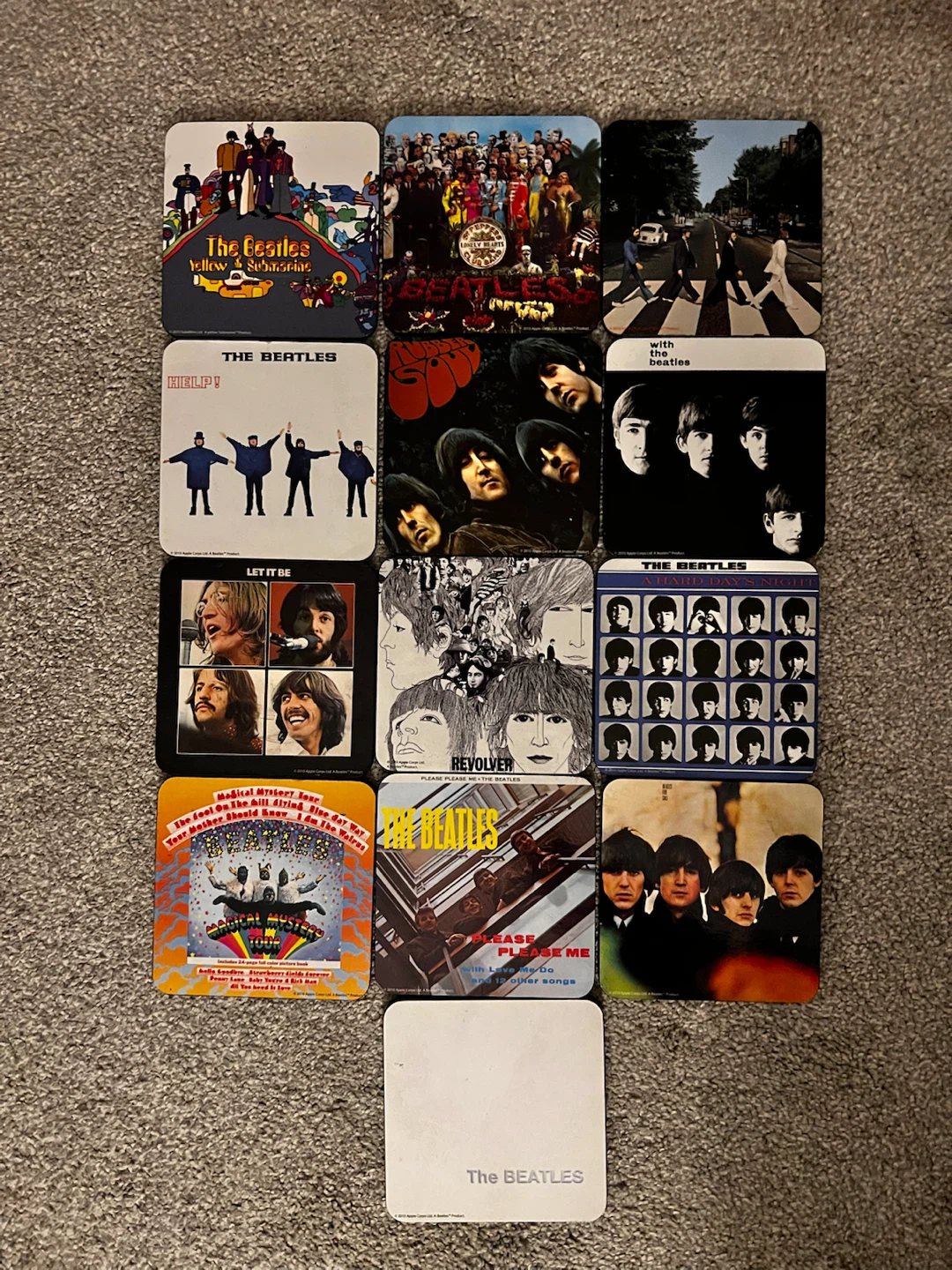 Beatles Cork Coaster Set (13) Abbey Road Sgt Pepper - photo 2