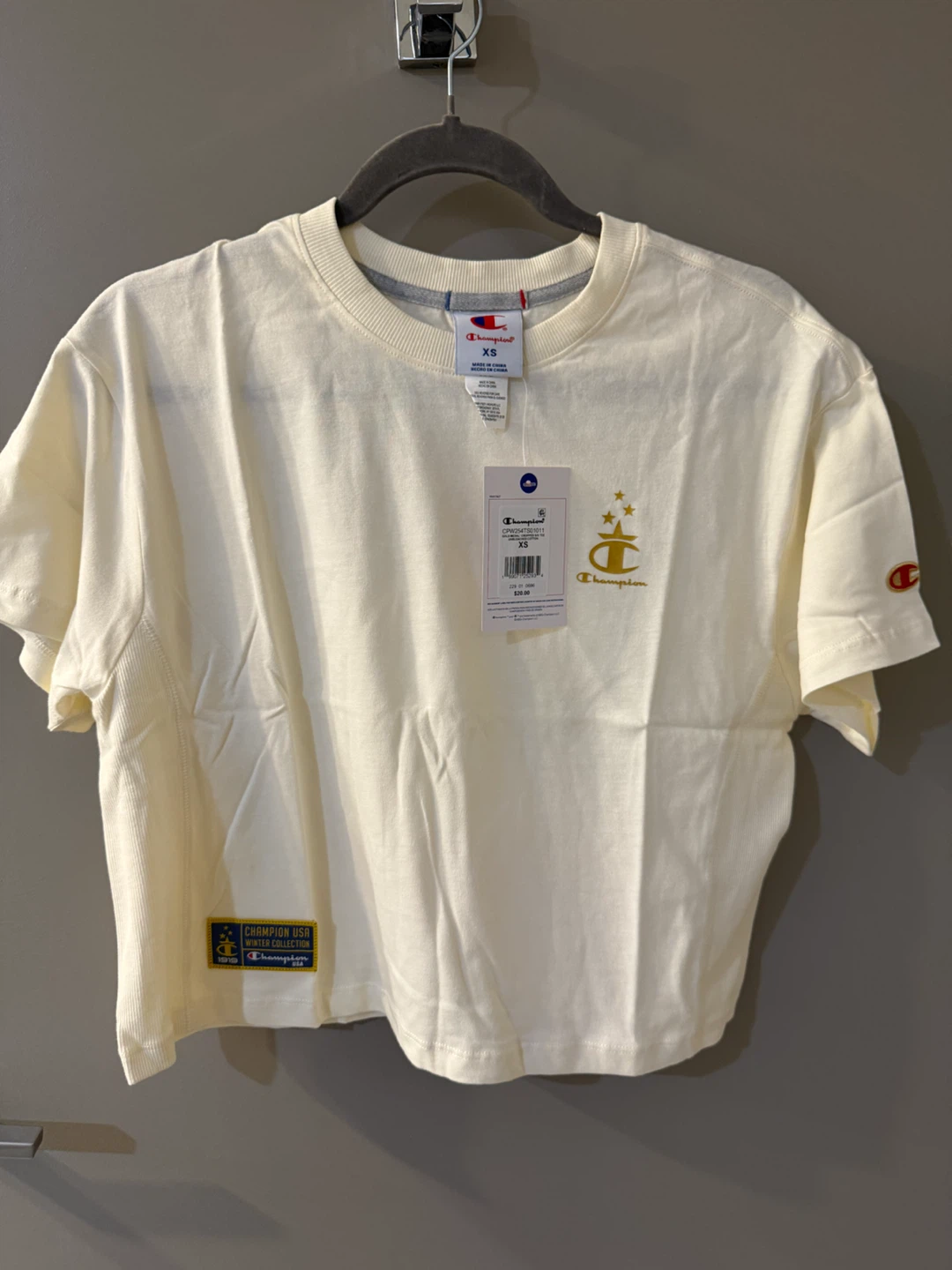 NWT Champion Gold Medal Cropped s/s T-Shirt XS