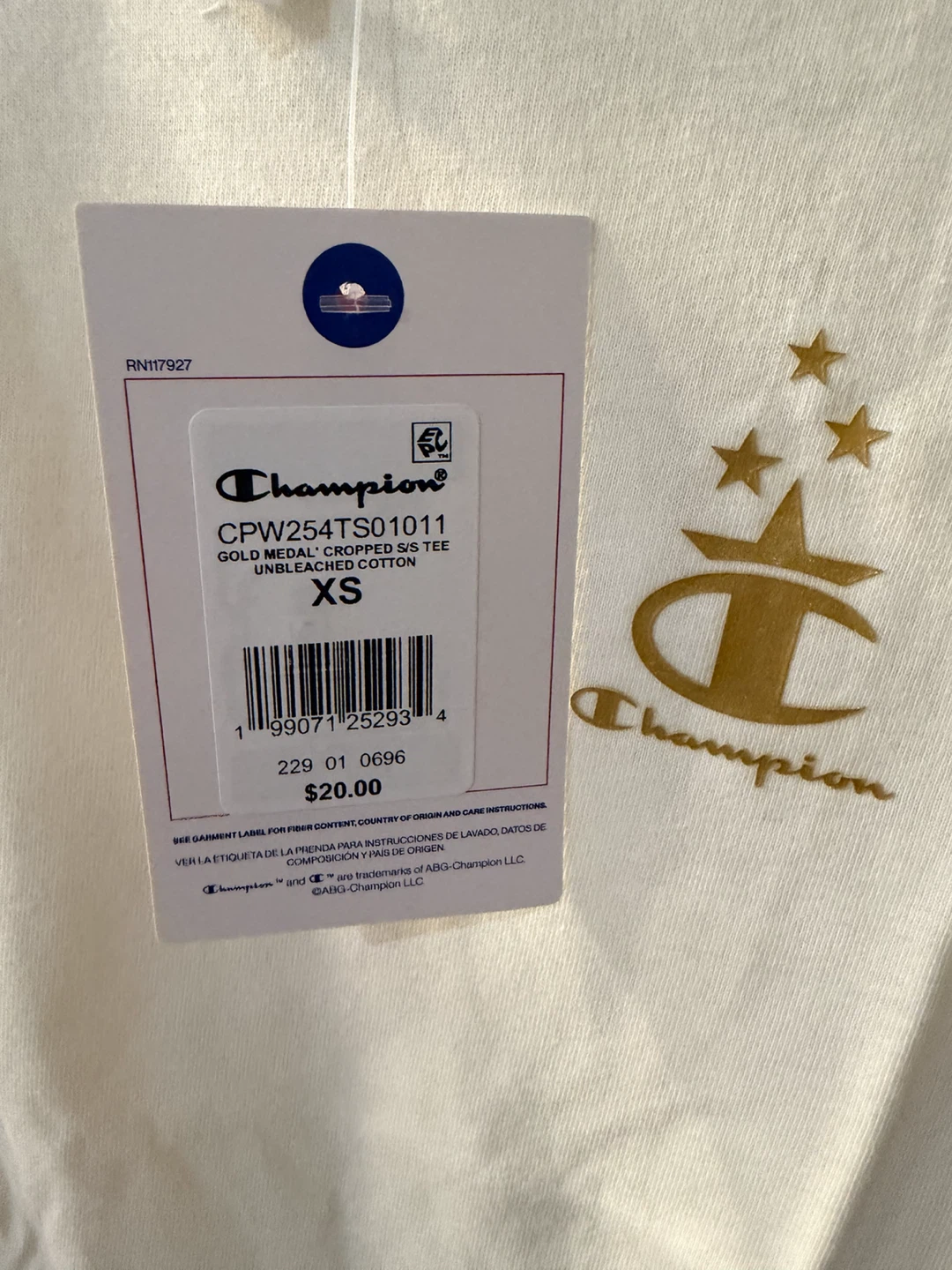 NWT Champion Gold Medal Cropped s/s T-Shirt XS - photo 4