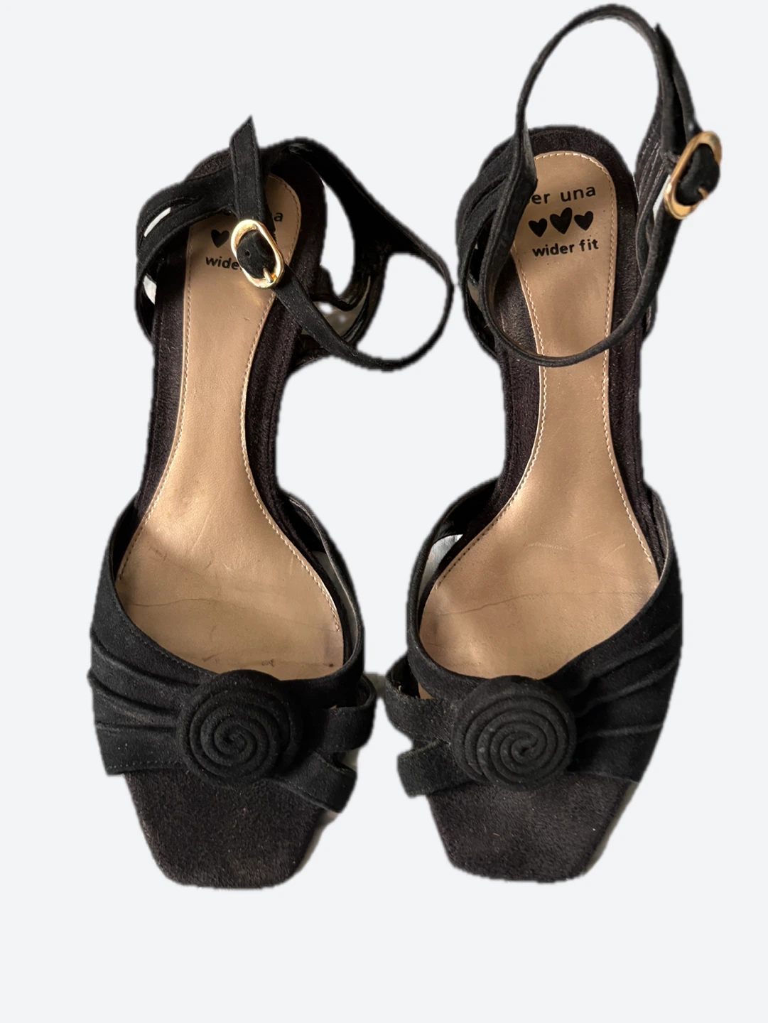Black Wedge Sandals - Size 7.5