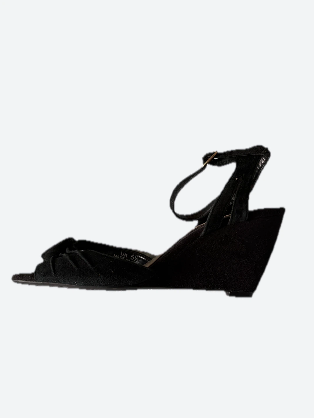 Black Wedge Sandals - Size 7.5 - photo 2