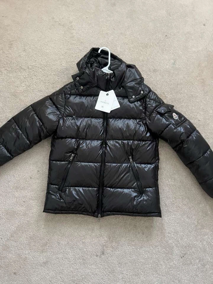 Moncler Maya Glossy Black Down Jacket - Brand New With Tags