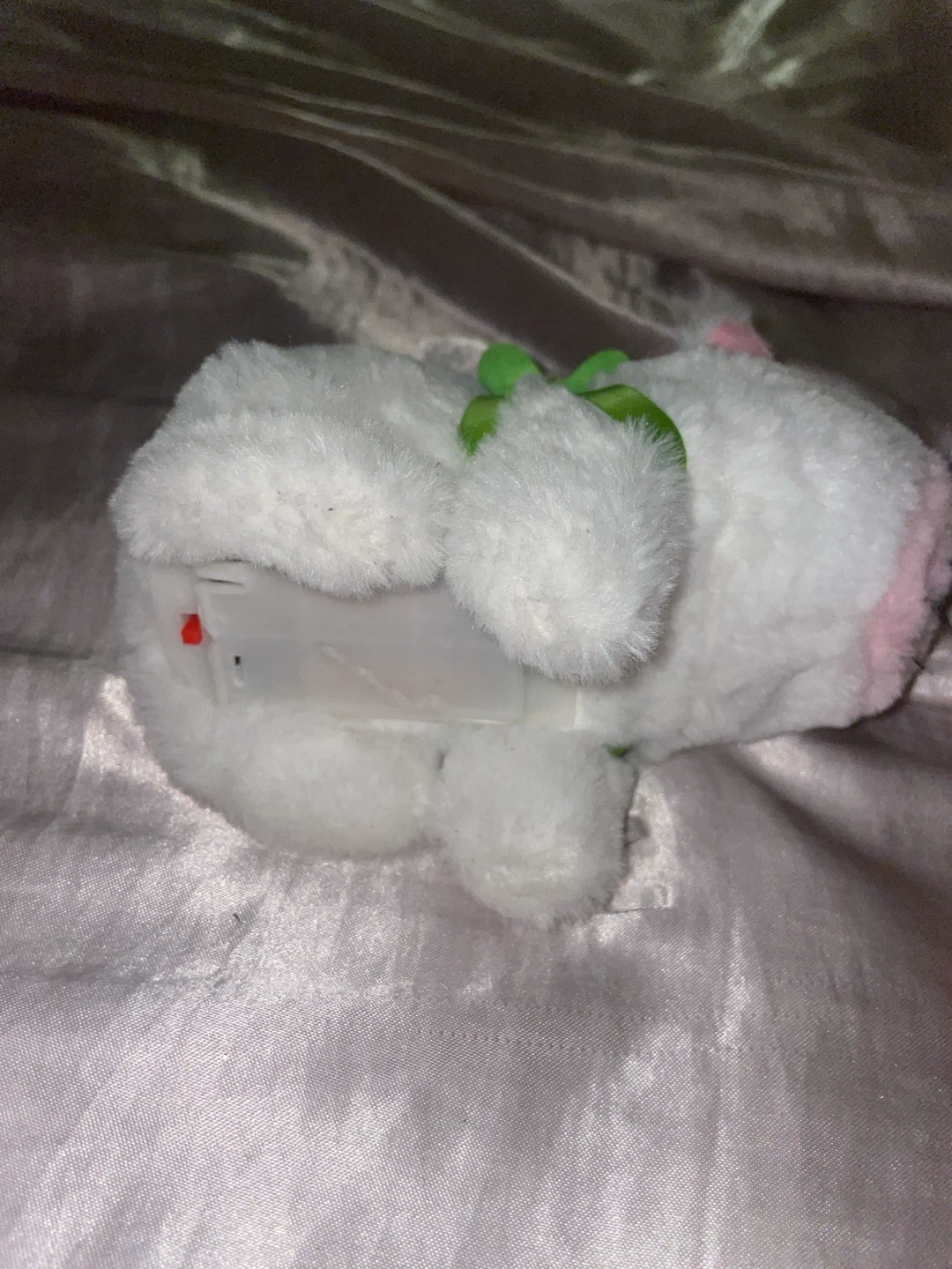 Plush White Animal with Green Turtle Topper - photo 2