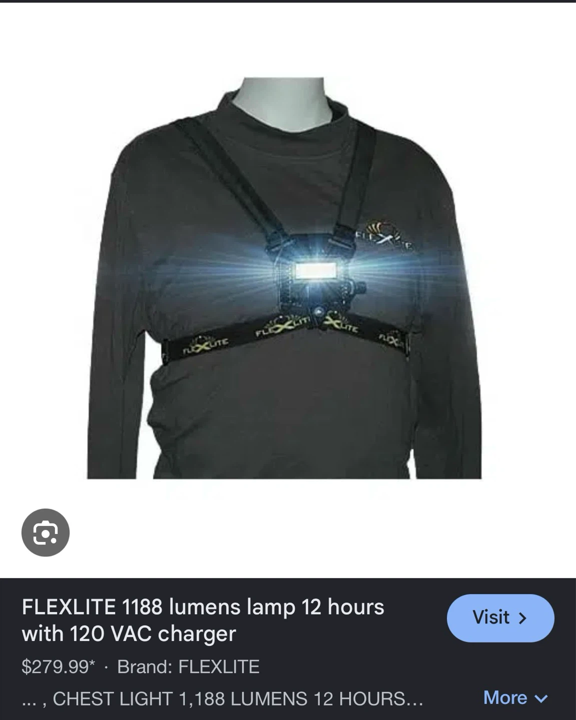Flexlite LED Harness Light – 12 Hour Model