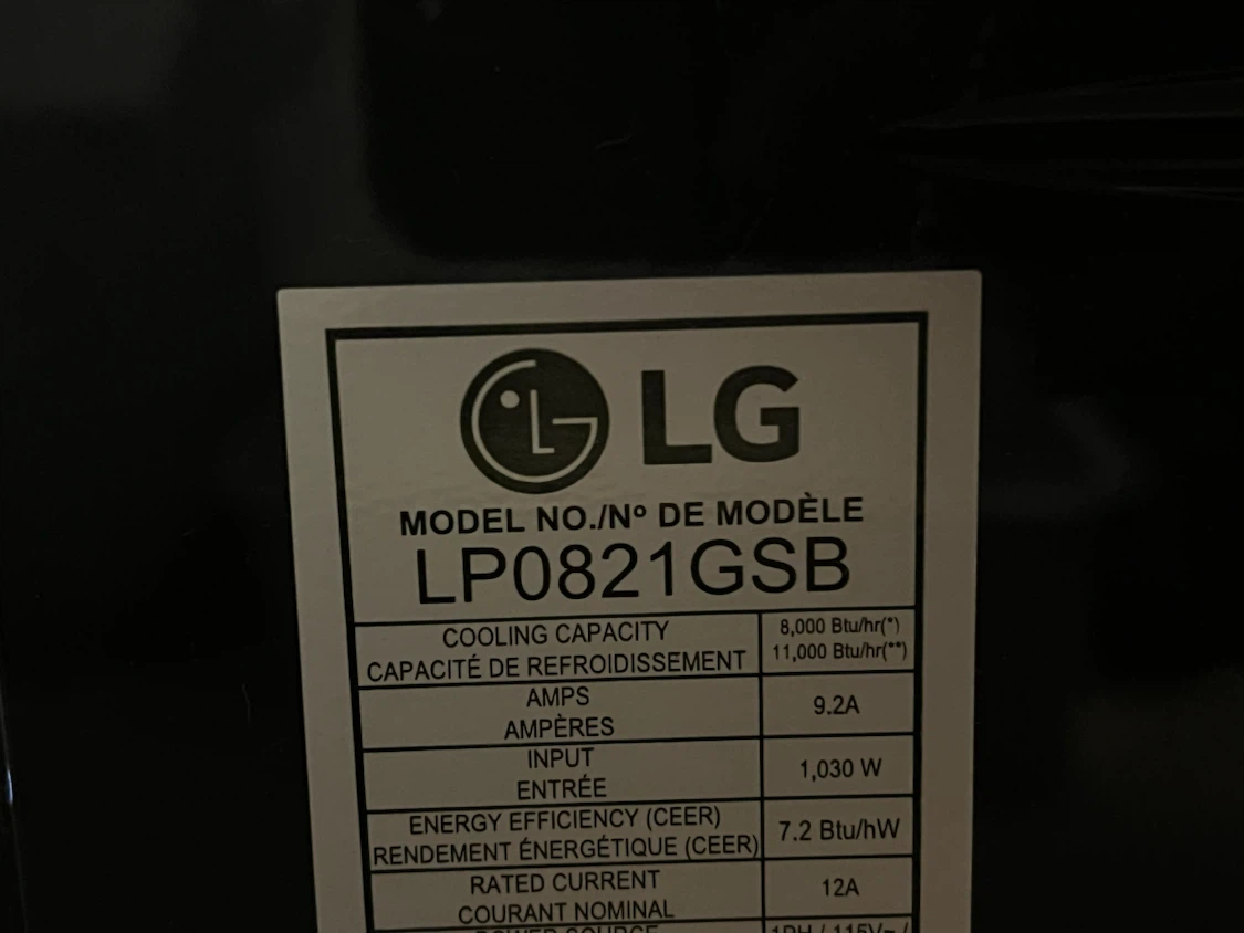 LG Portable Air Conditioner - photo 3