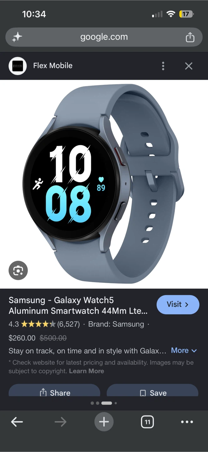 Samsung Galaxy Watch5 Aluminum Smartwatch 44mm