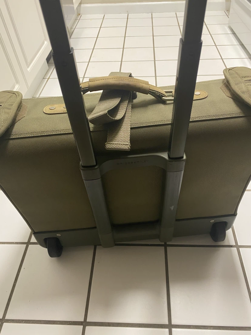 Briggs & Riley Olive Green Rolling Suitcase