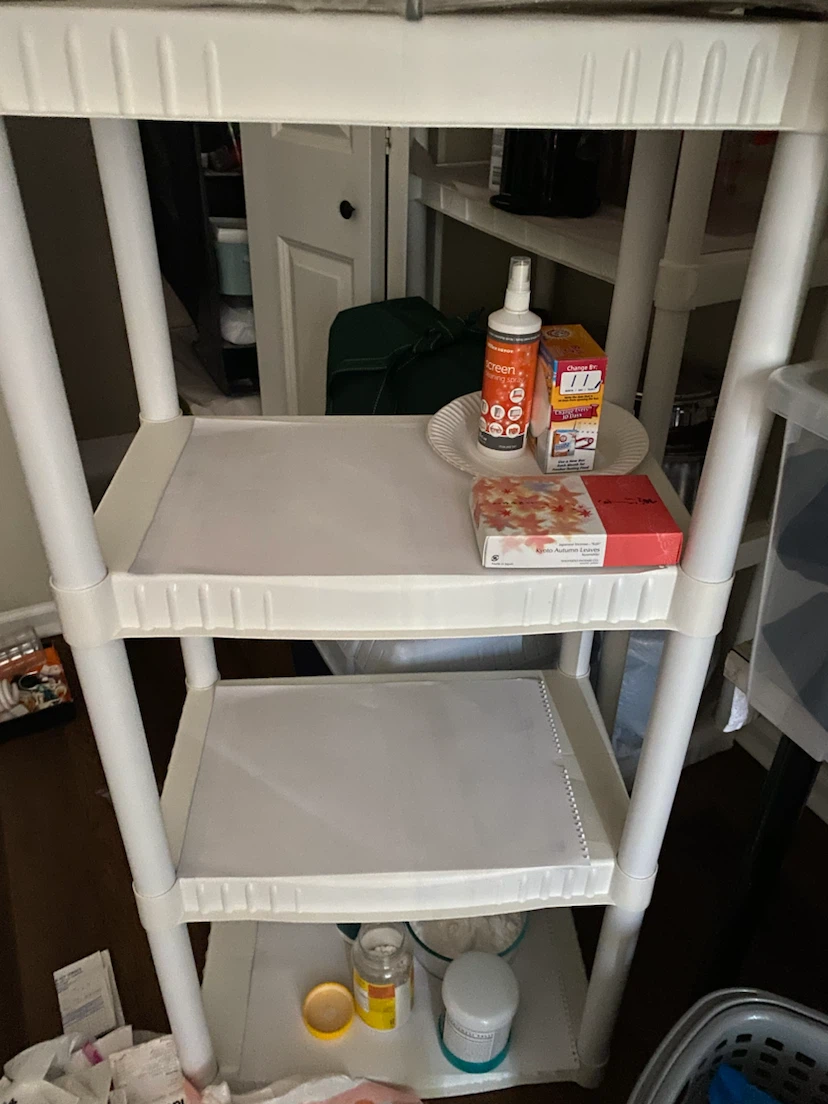 White 4-Tier Storage Shelf Unit
