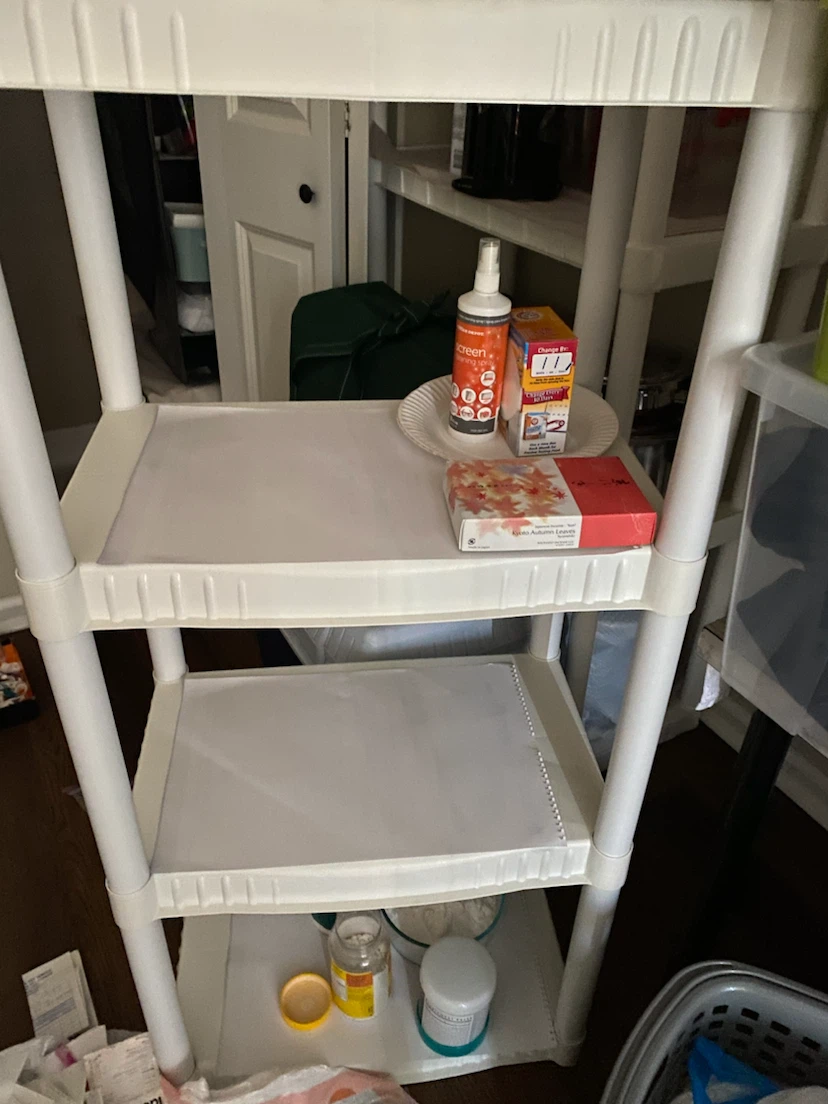 White 4-Tier Storage Shelf Unit - photo 2
