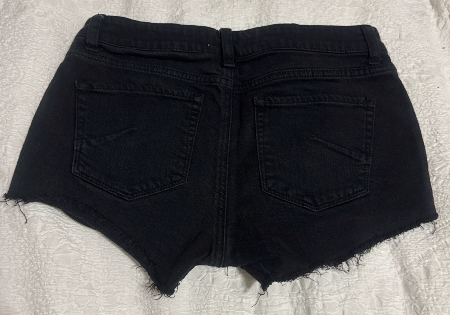 Talula Black Denim Cut-Off Shorts Size 27 - photo 3