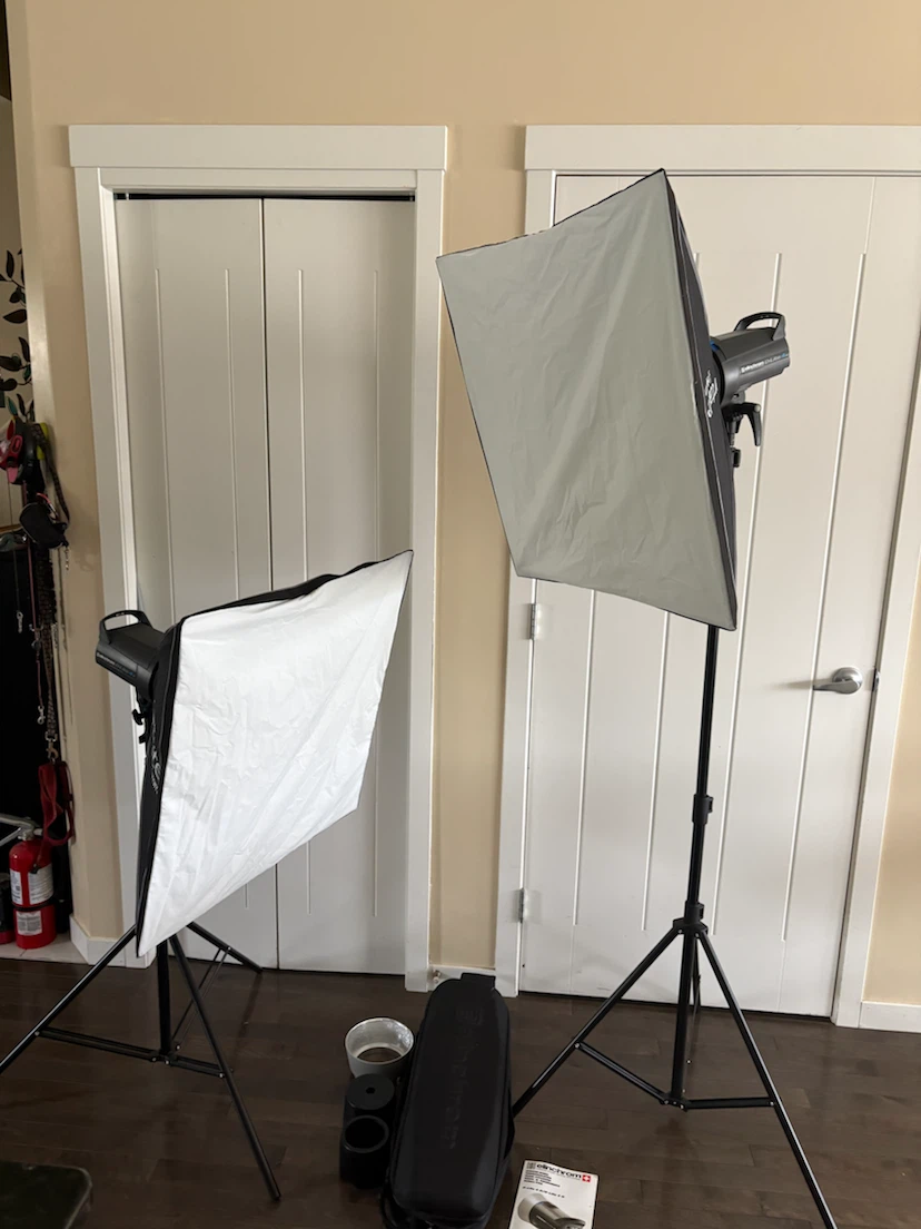 Never used Professional Elinchrom studio lighting set