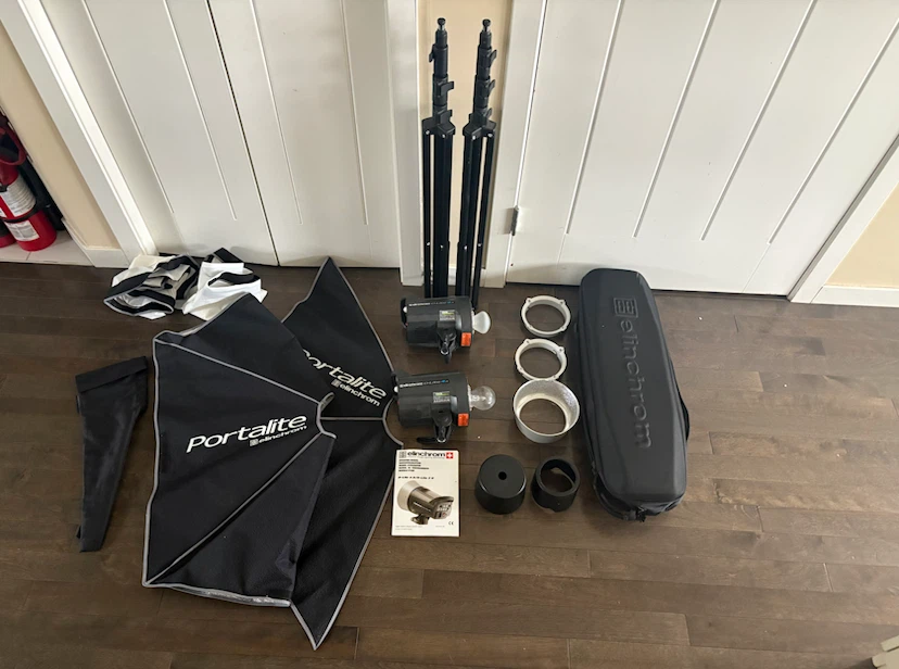 Never used Professional Elinchrom studio lighting set - photo 2