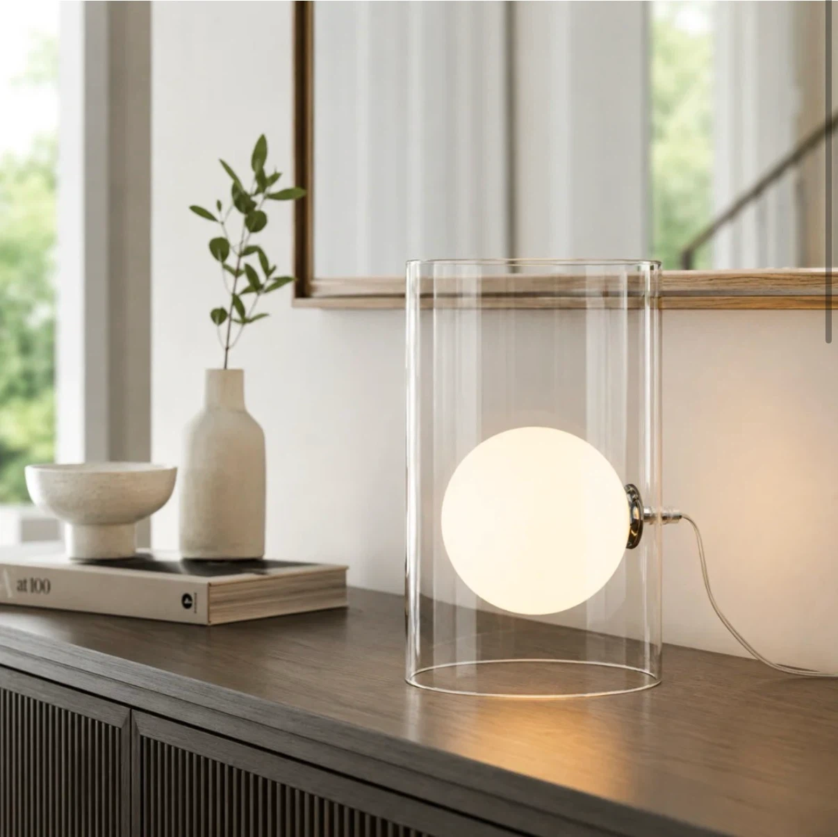 Arniece Floating Orb Glass Table Lamp