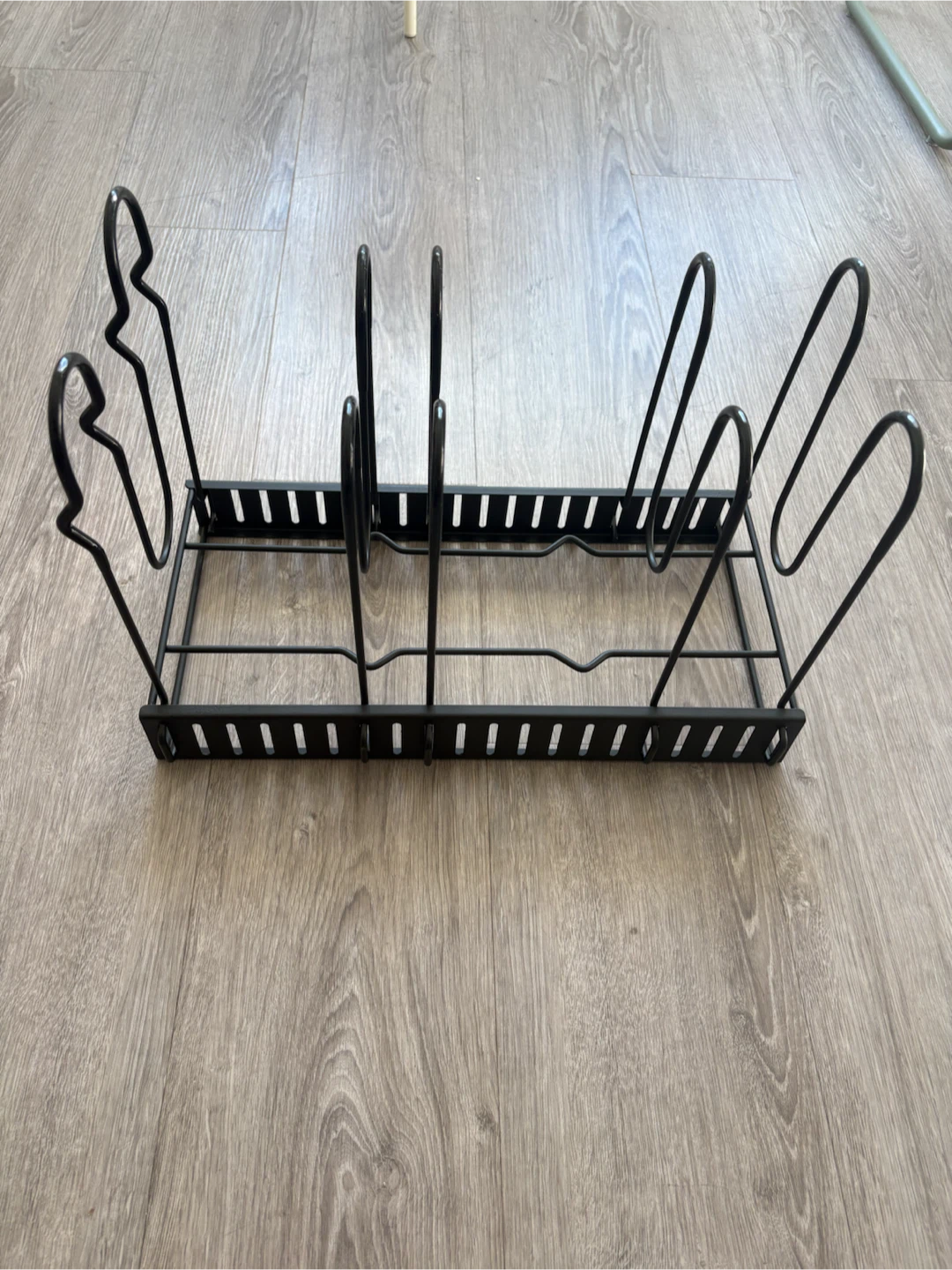 Black Metal Pan and Pot Lid Organizer Rack