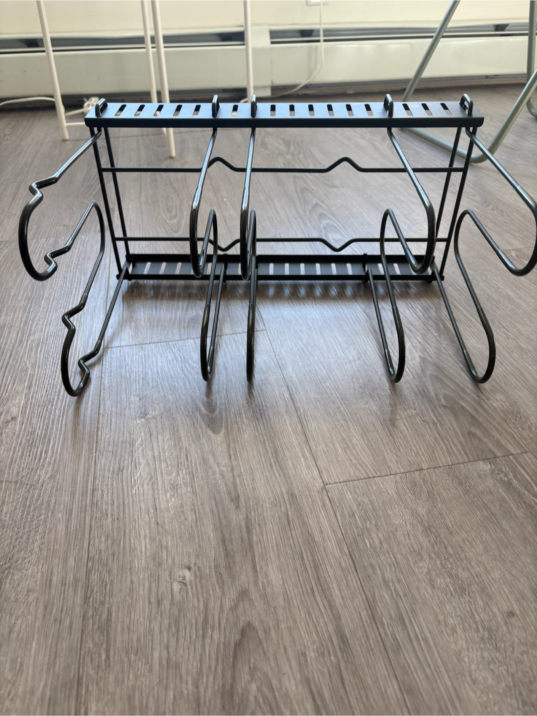 Black Metal Pan and Pot Lid Organizer Rack - photo 2