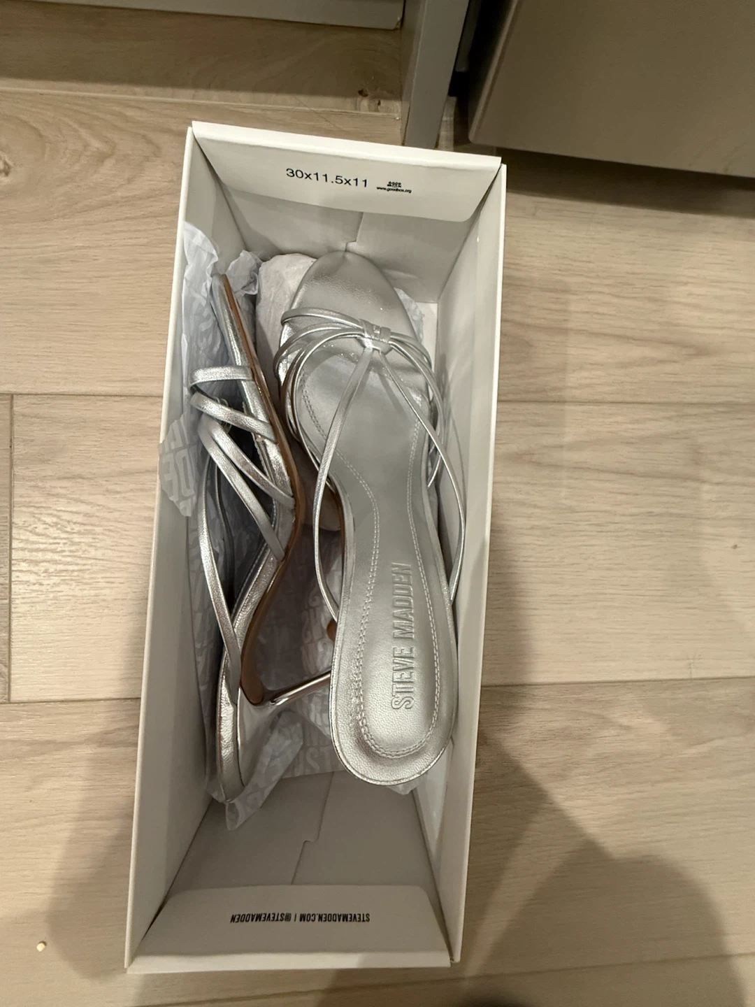 Steve Madden Silver Heeled Sandals