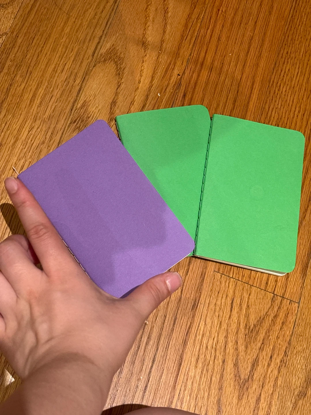 Set of 3 Mini Notebooks - Purple & Green - photo 3