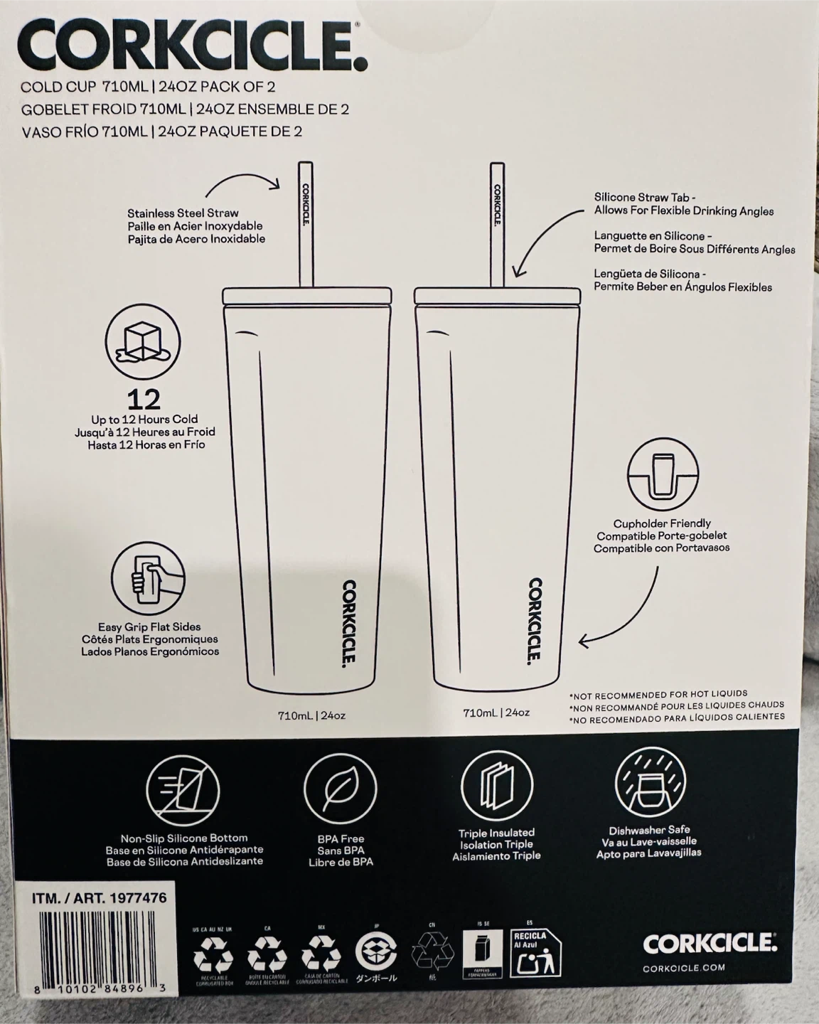 Corkcicle Cold Cups 710mL (24oz) - Pack of 2 - photo 2