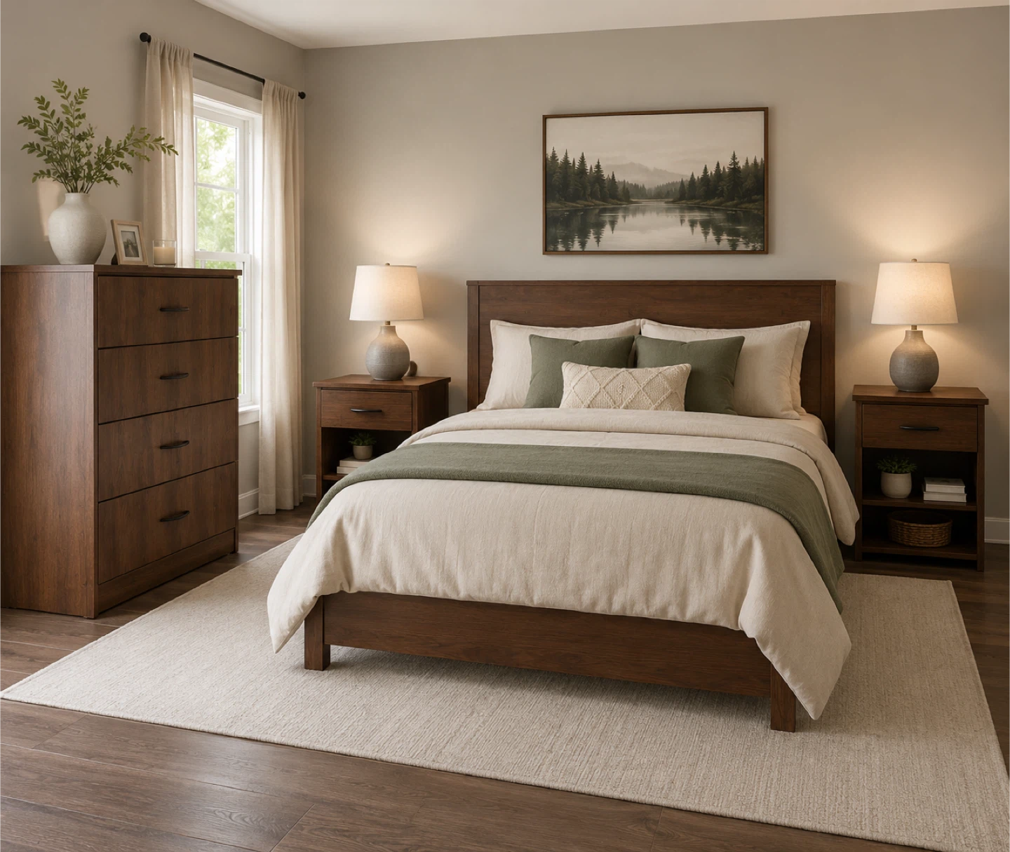 Beautiful Tallboy Dresser and Nightstands