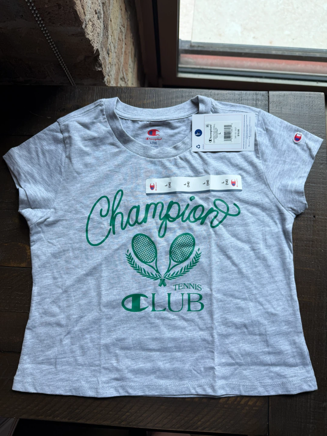 NWT Champion Tennis Club baby T-Shirt girls youth L