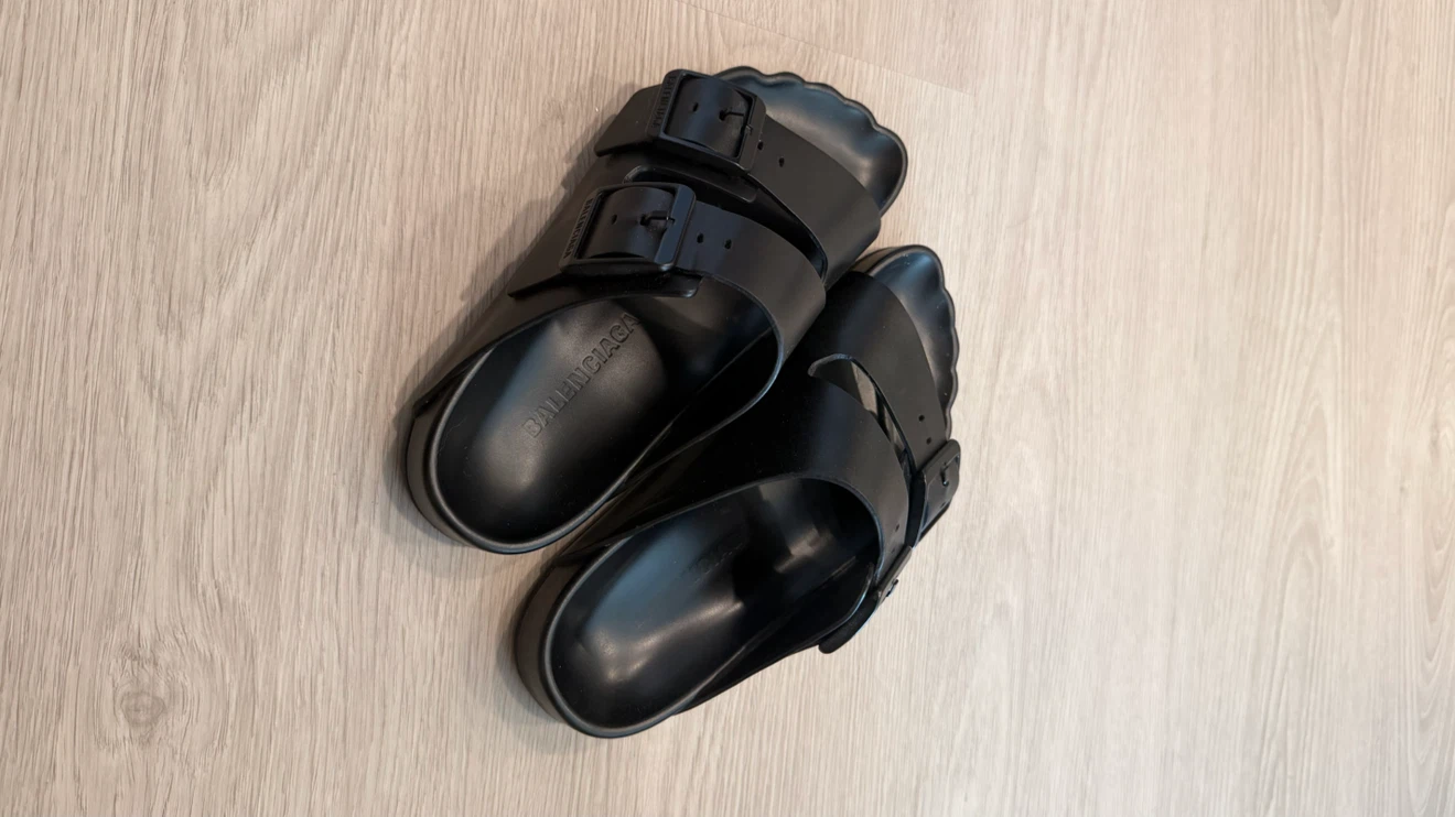 Balenciaga Birkenstock Black Slide Sandals - photo 2