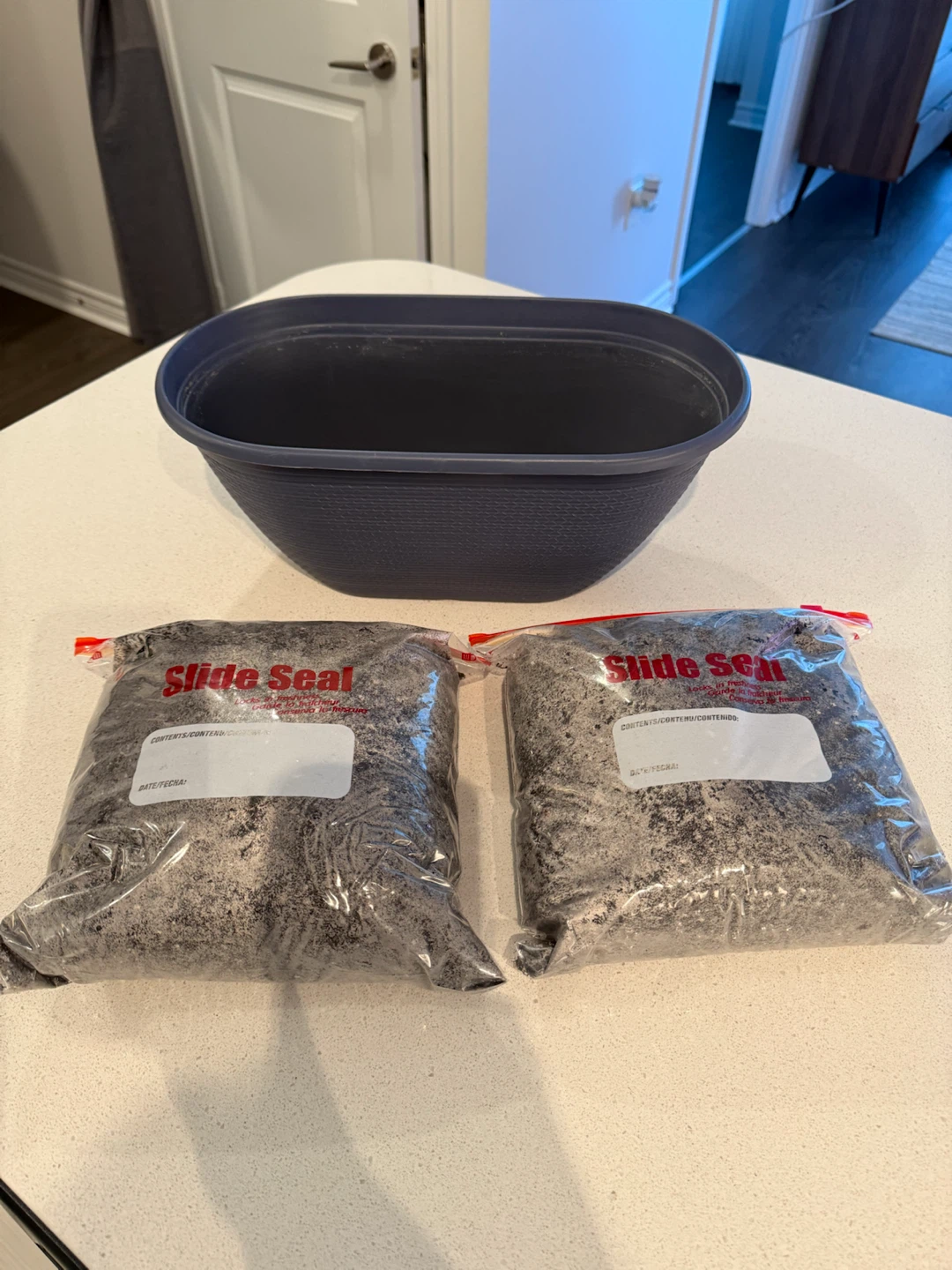 Plastic Planter with Soil