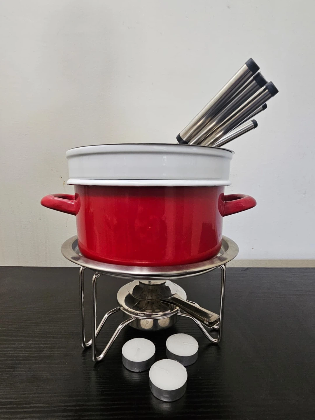 Fondue Set with 6 Forks