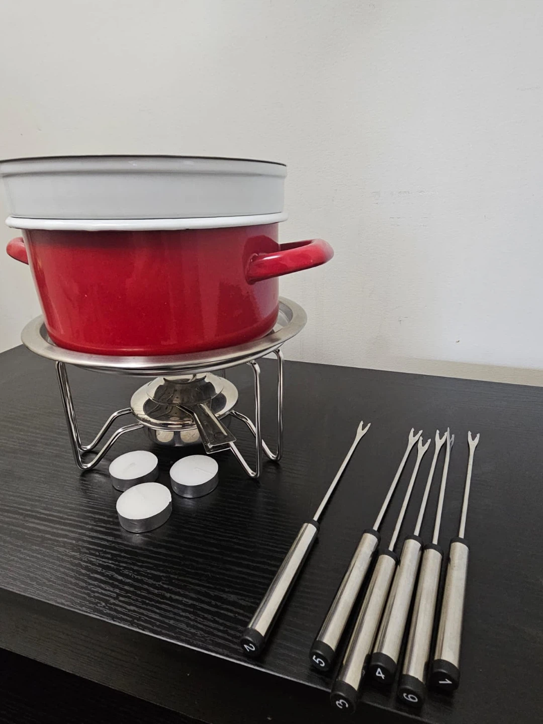 Fondue Set with 6 Forks - photo 3