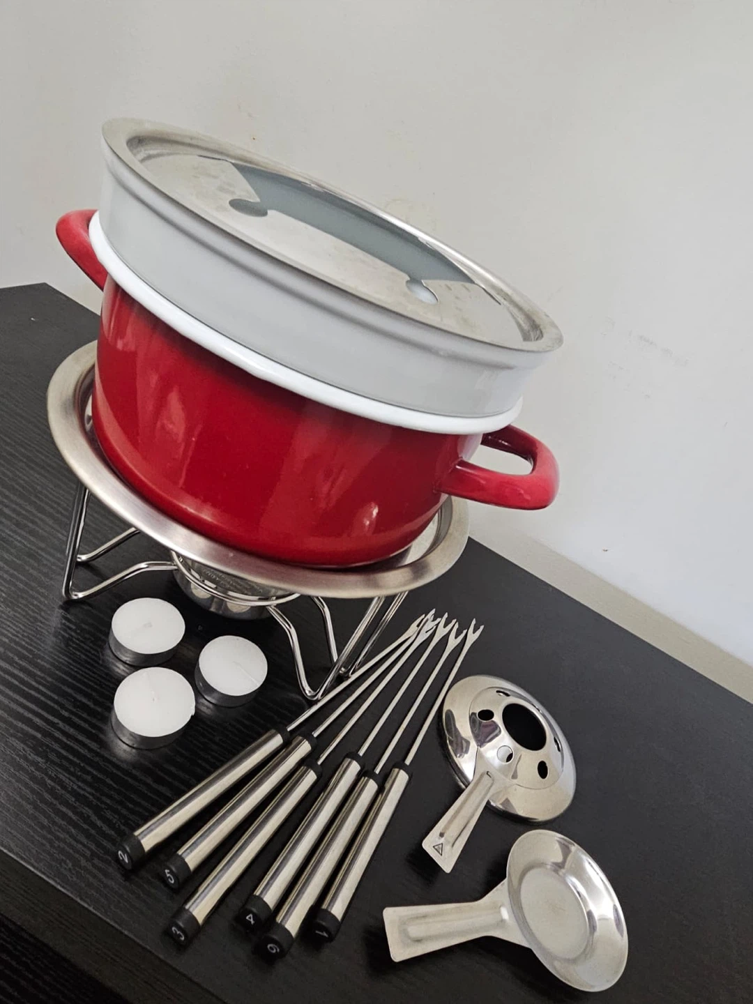 Fondue Set with 6 Forks - photo 4