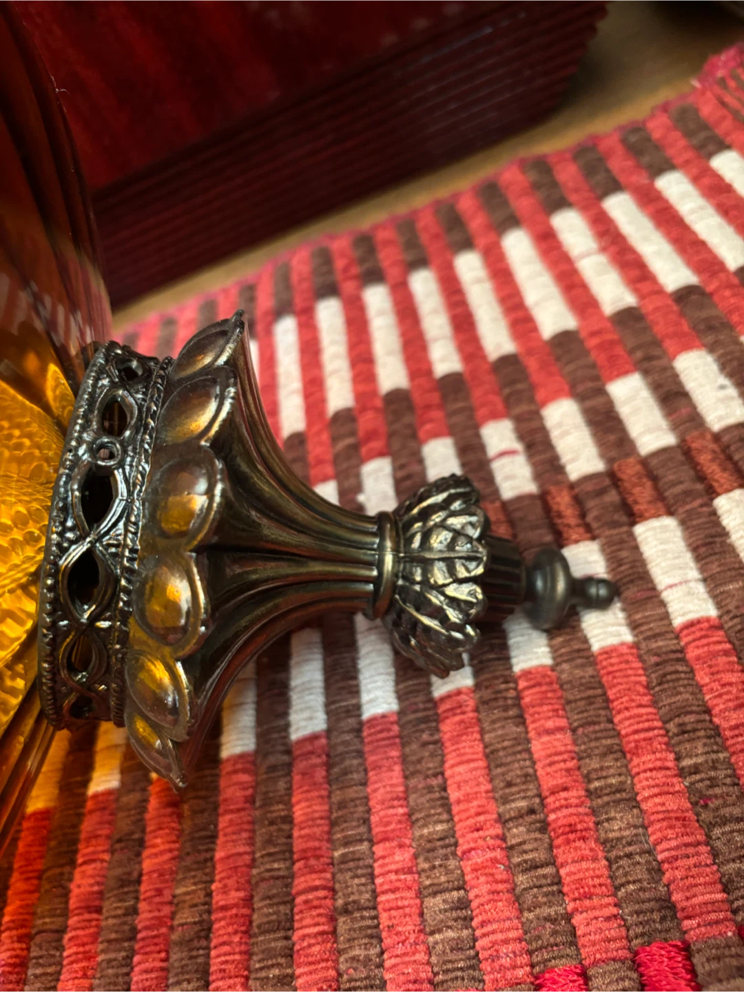 Vintage Carl falkenstein amber lamp - photo 2