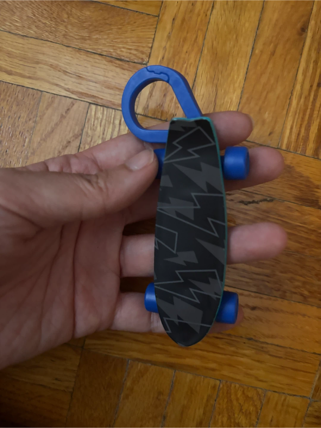 Mini Skateboard Keychain with Clip