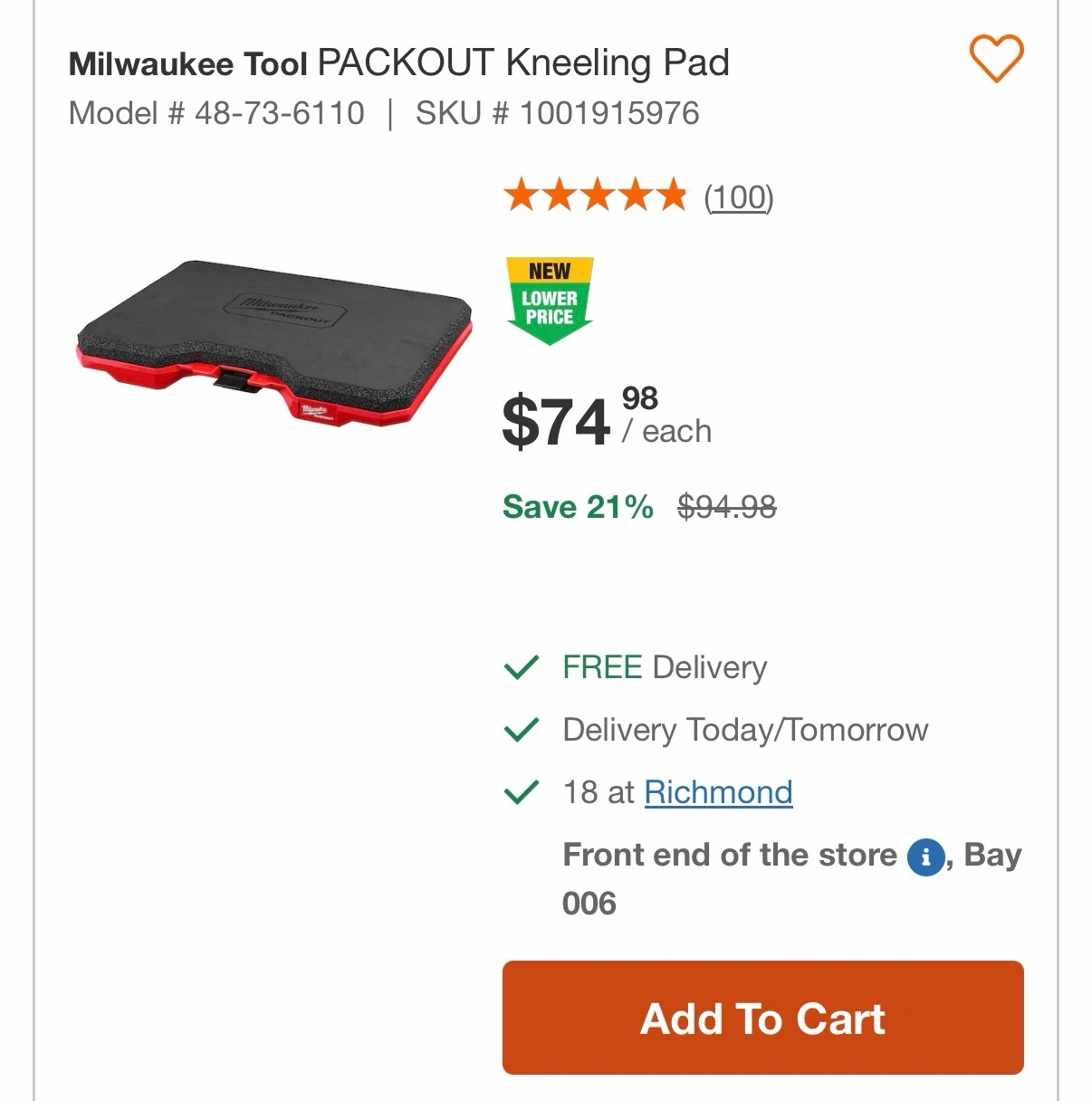 Milwaukee PACKOUT Kneeling Pad - photo 3