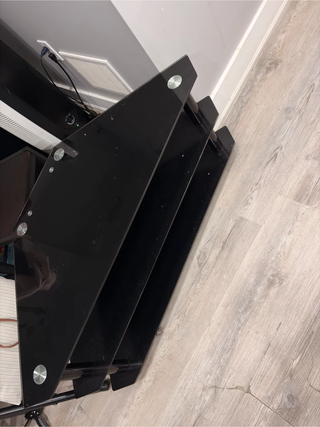 Black 3-Tier Corner Media Stand - photo 3