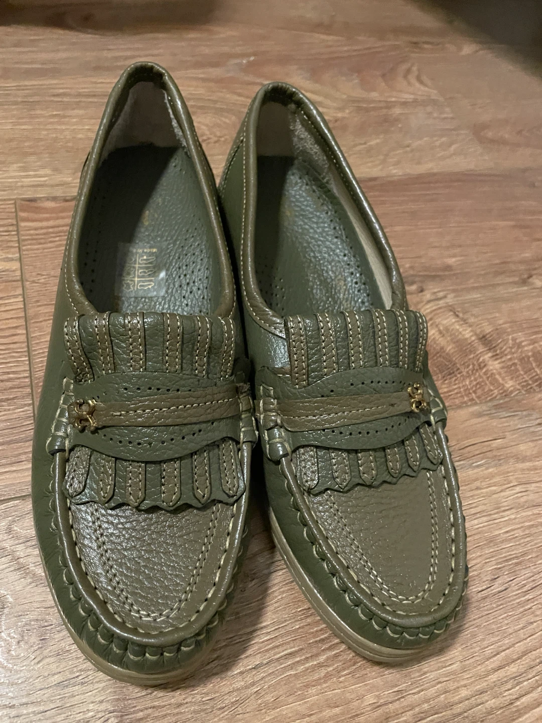 Women's Green Loafer Shoes
