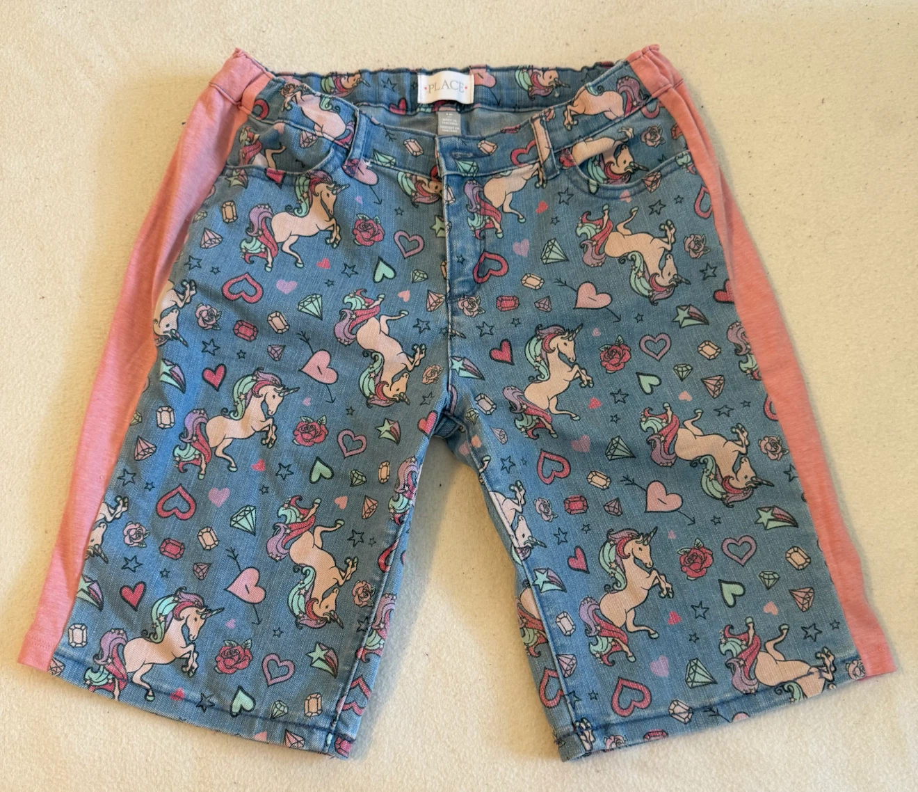 The Children's Place Unicorn Denim Shorts