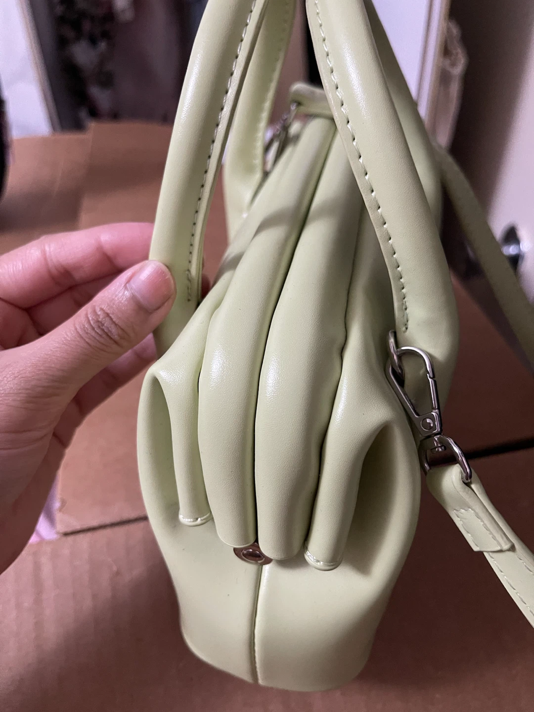 Soft Candy Apple Green Women's Top-Handle Crossbody Bag - photo 3