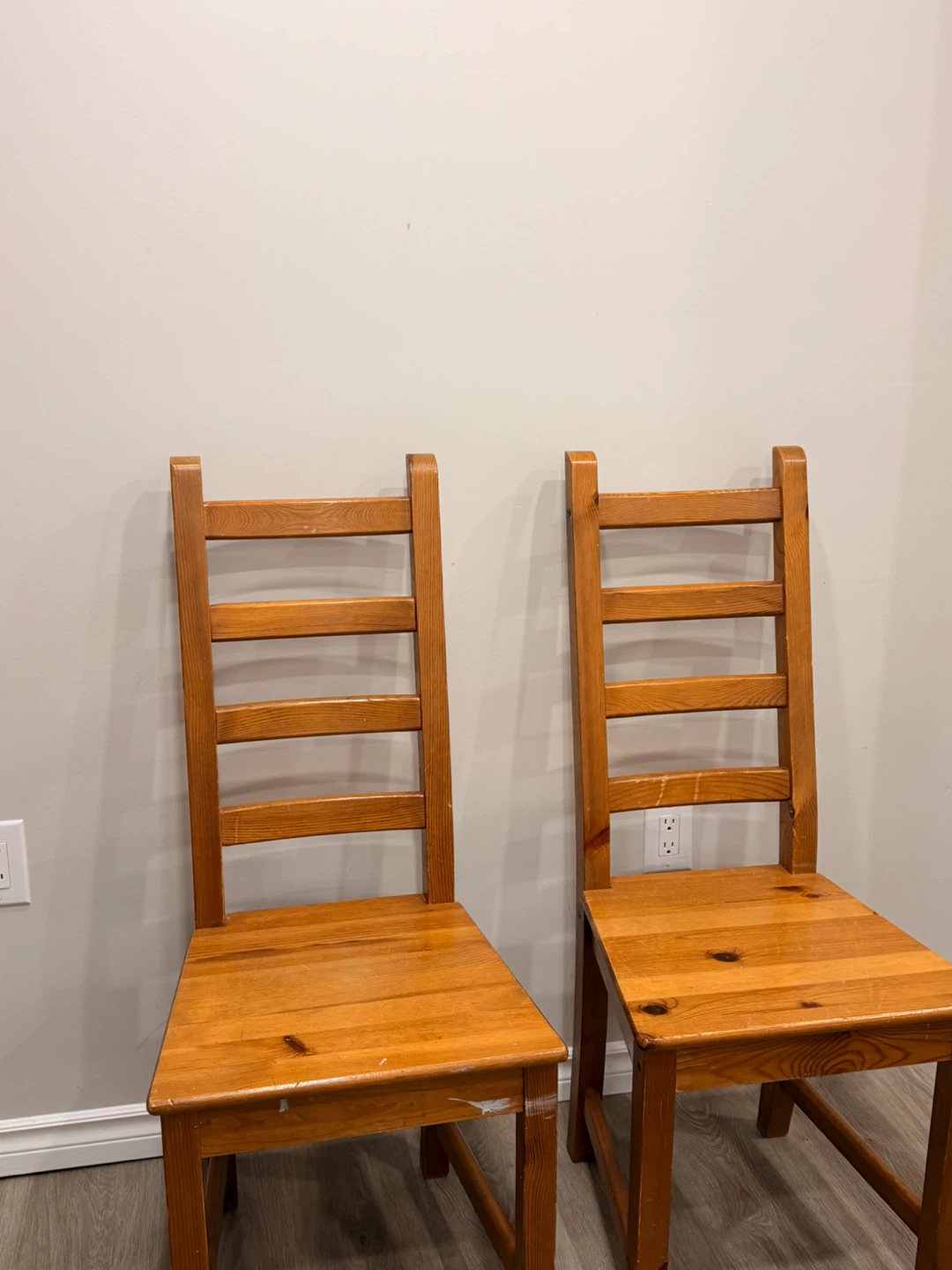 Set of 2 Wooden Dining Chairs