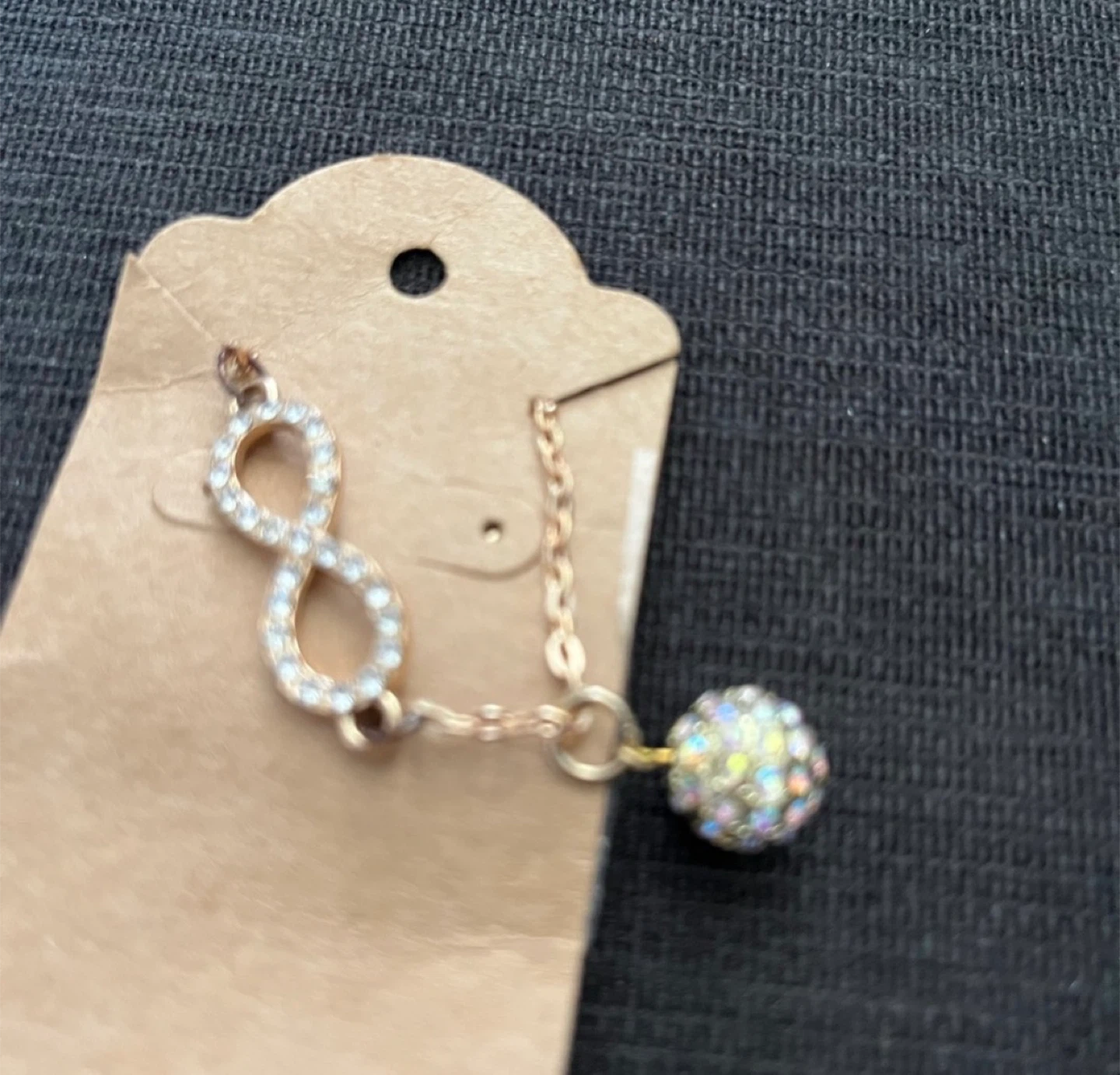 Infinity Charm Necklace with Sparkly Ball - photo 3