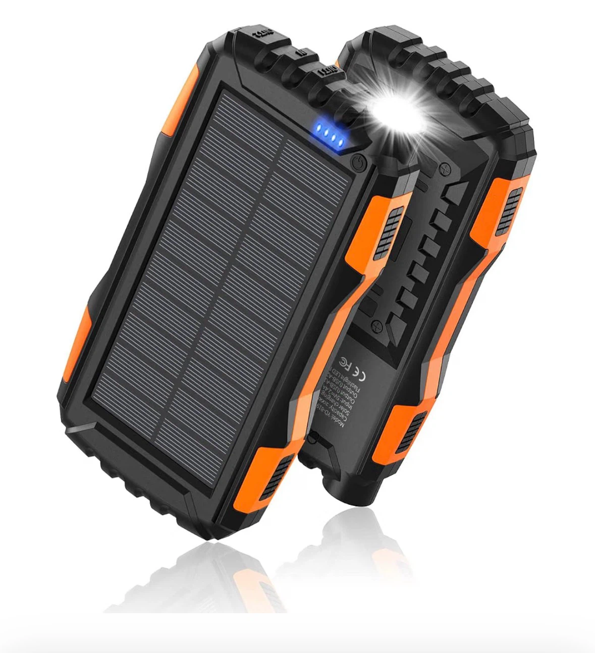 Solar Power Bank with Flashlight