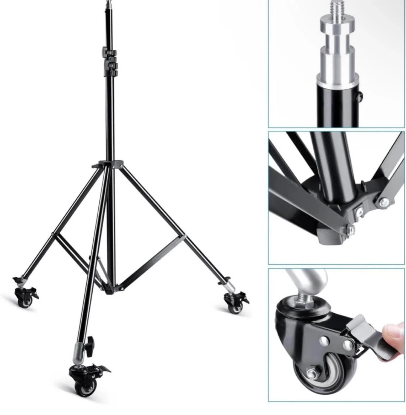 Photography Light Stand w/Wheels. - photo 3