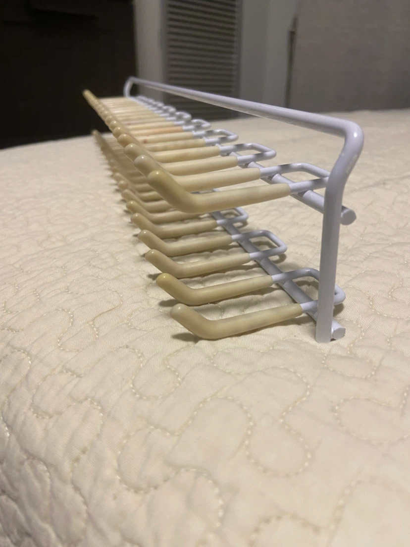 White Metal Tie & Belt Rack