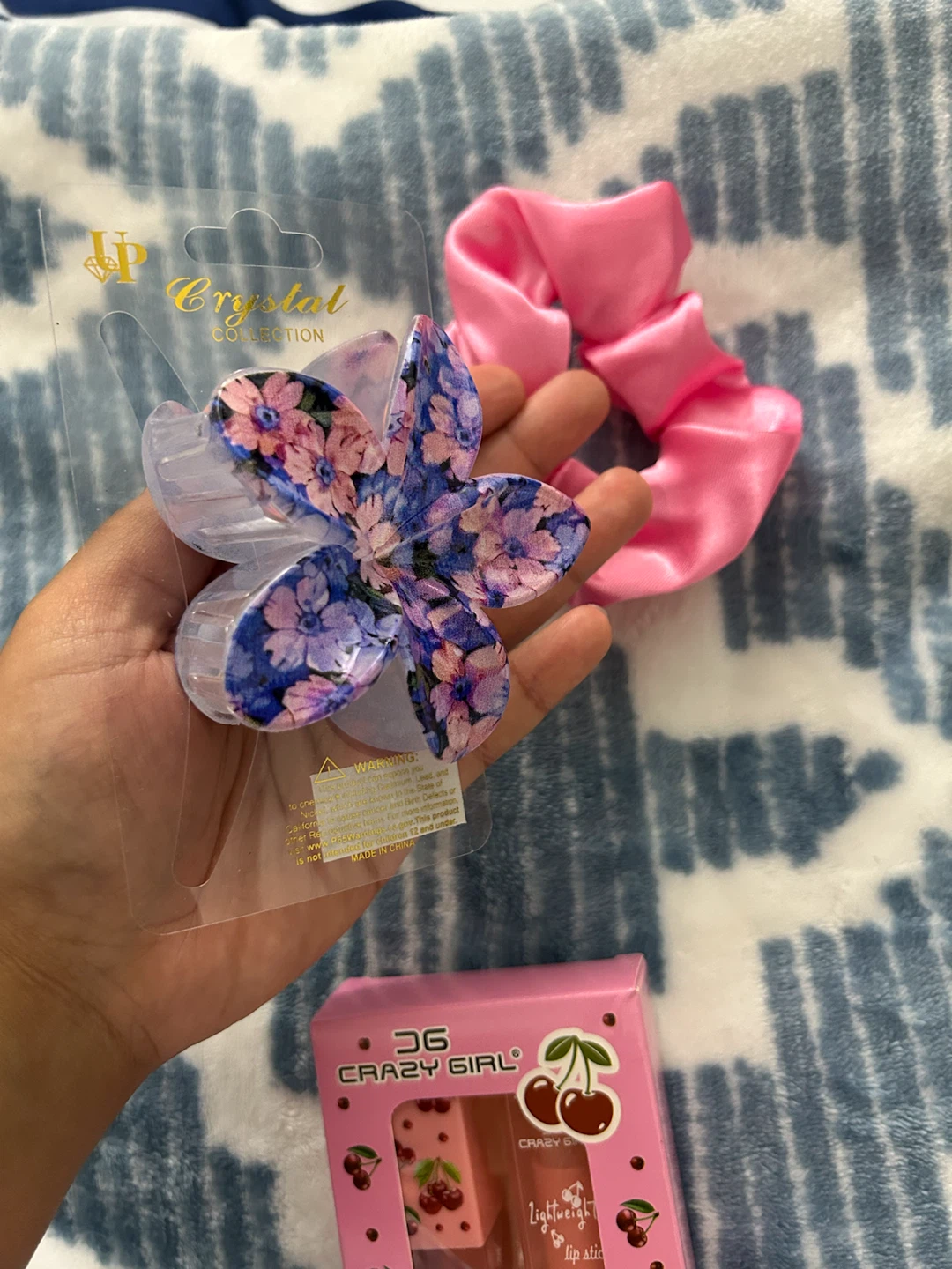 JP Crystal Collection Flower Hair Clip & Crazy Girl Lip Oil Set - photo 2