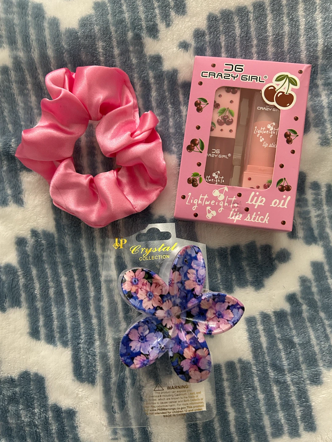 JP Crystal Collection Flower Hair Clip & Crazy Girl Lip Oil Set - photo 3