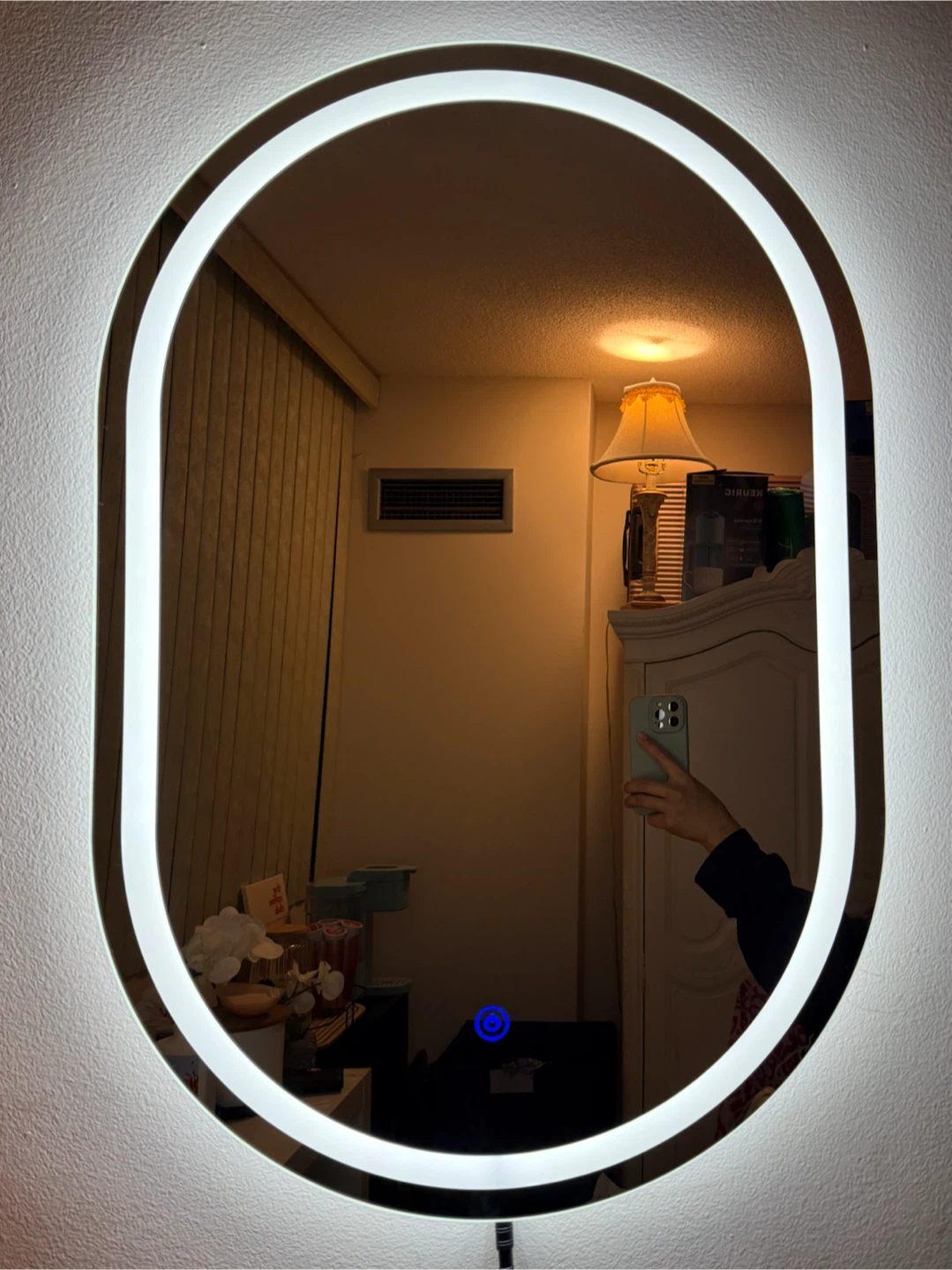 Oval LED frameless Mirror with Light