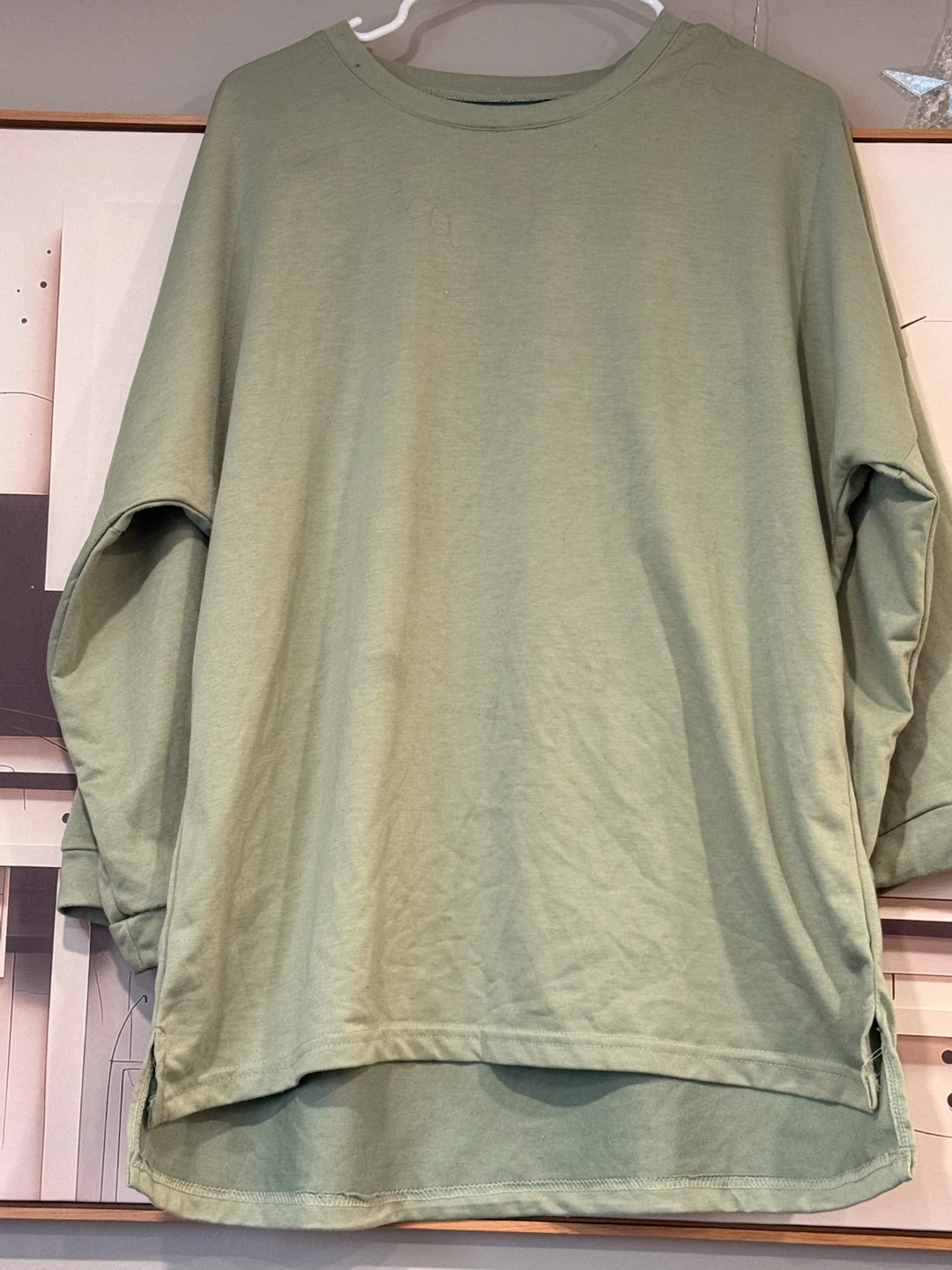 Women's Oversized T-Shirts - Green and Orange - photo 2