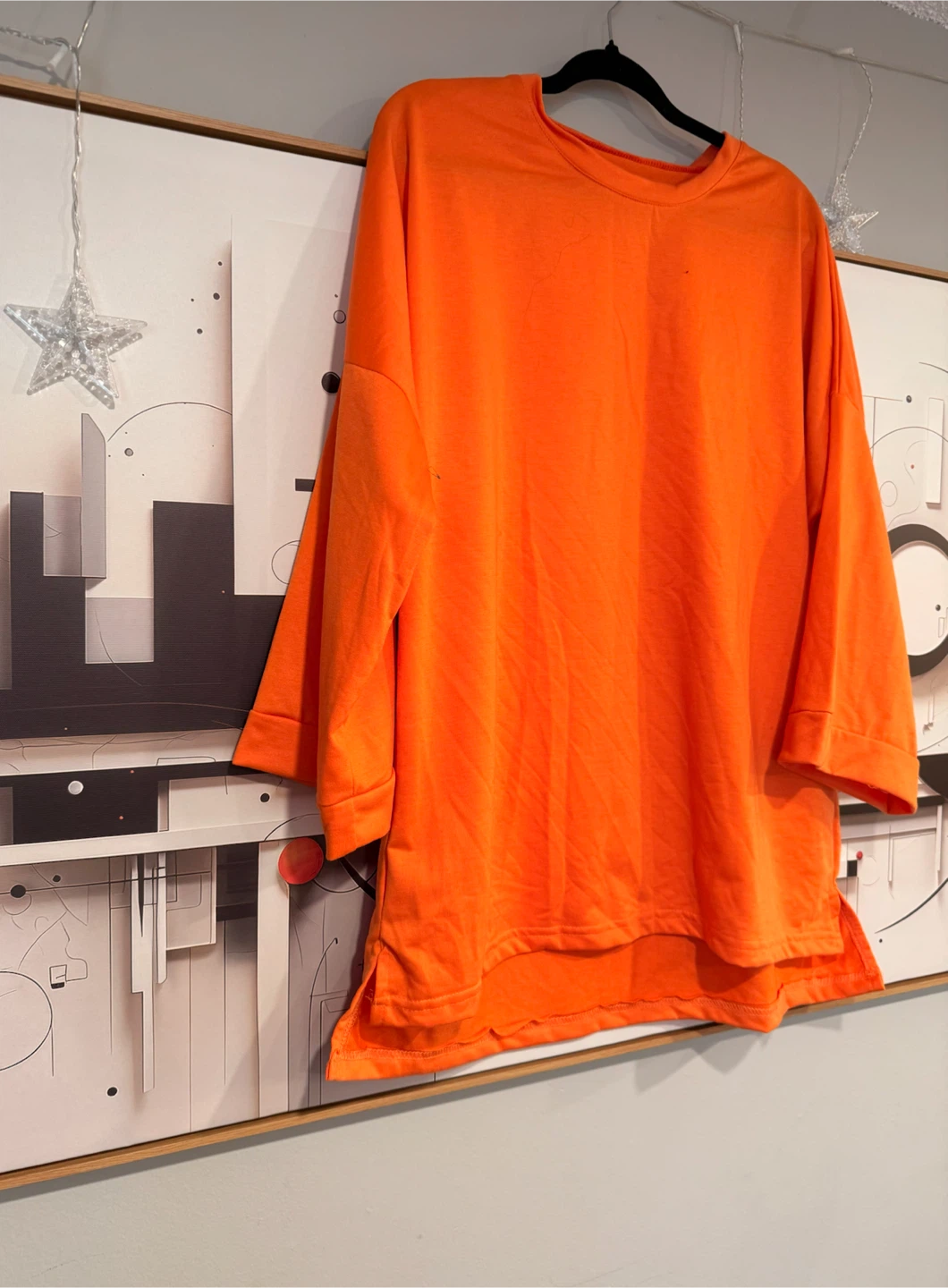 Women's Oversized T-Shirts - Green and Orange - photo 3