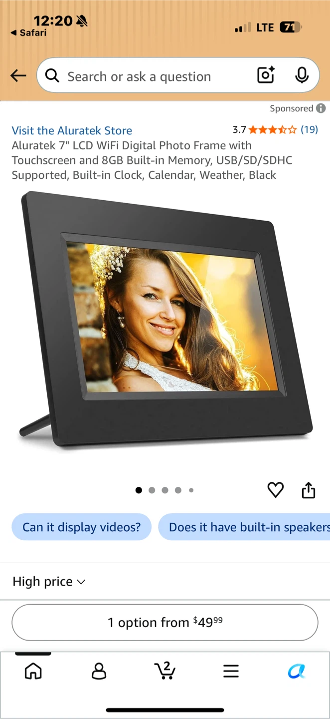 Aluratek 7" Digital Photo Frame